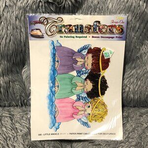 Vintage Jones Tones Transfer in Full Color Iron On "Little Angels" Bonus Deco